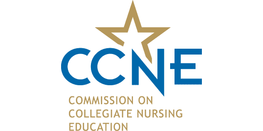 CCNE logo with star labeled comissions on college nursing education