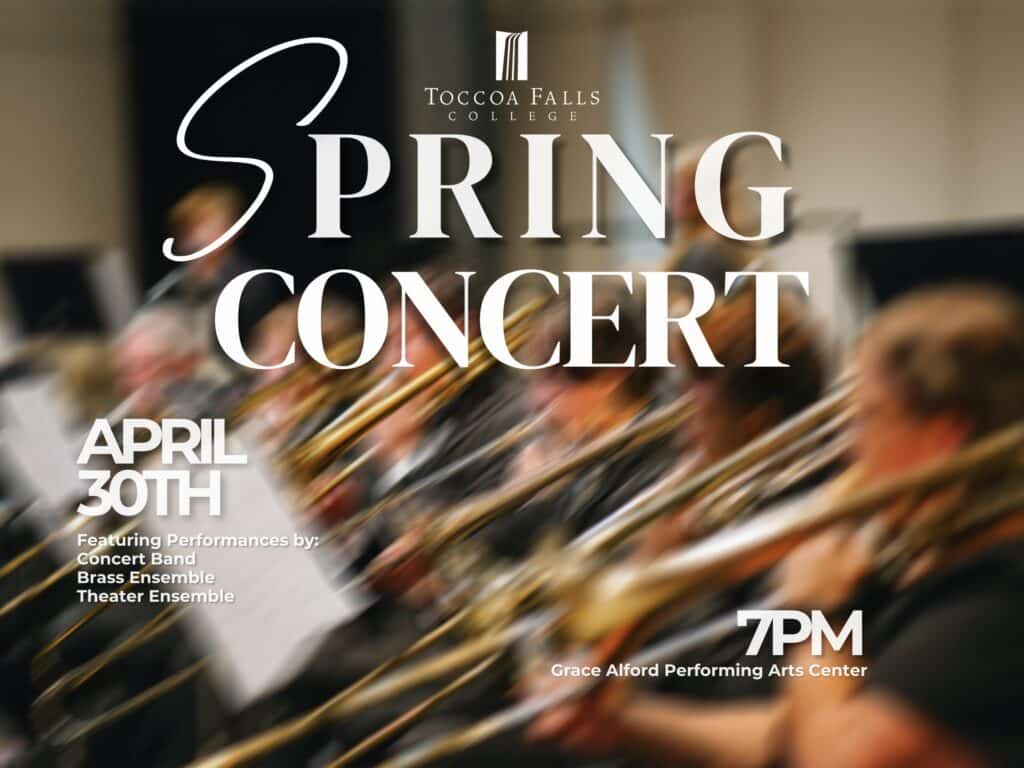 Spring concert announcement poster