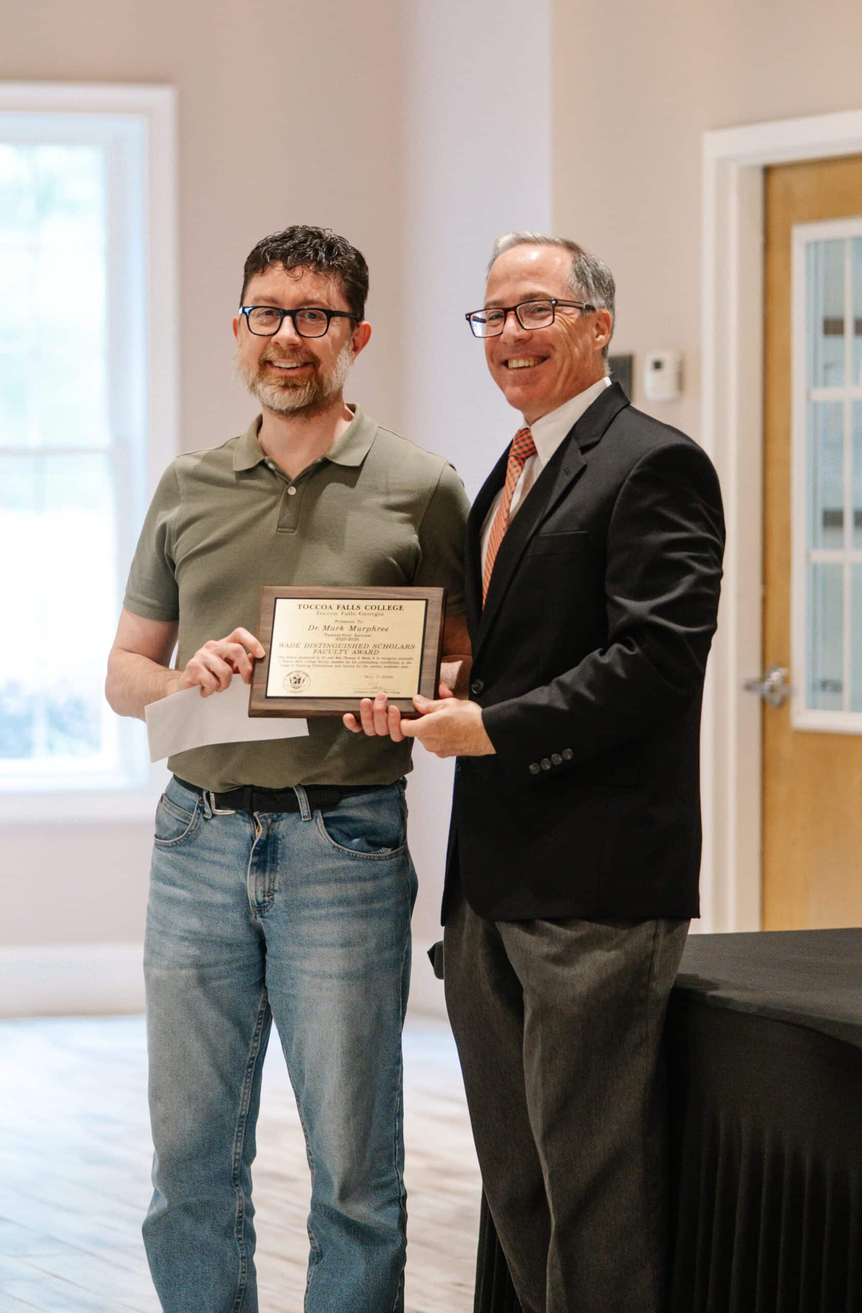 Man receiving award